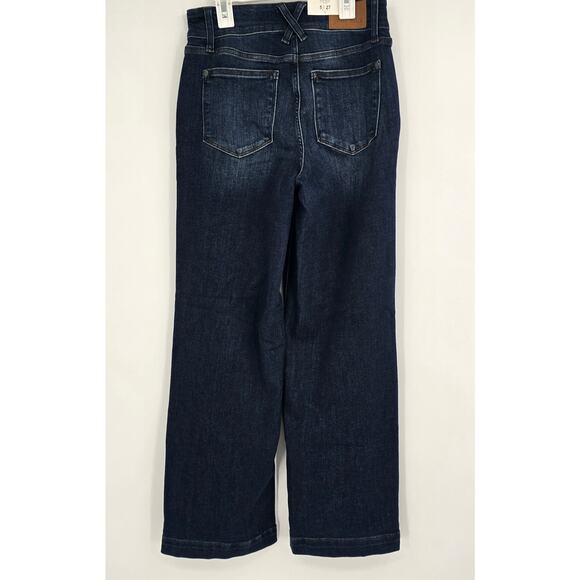 Judy Blue “Alana” High Waist Wide Leg Jeans – Dark Wash 5/27 - Picture 2 of 6